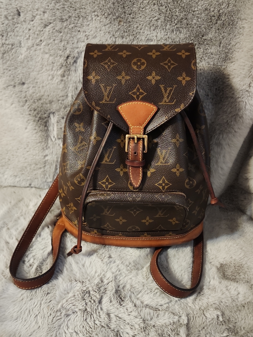 Louis Vuitton Brown Montsouris Monogram Canvas Backpack